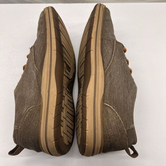 Skechers Classic Fit Air-Cooled Memory Foam Men's 13 Gray Canvas Loafer Shoes - Picture 7 of 8